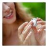 Baume à lèvre rond en boite en aluminium recyclé Argent