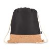 Sac à cordon R-PET & liège 35 x 40cm noir | sans marquage | non disponible | non disponible