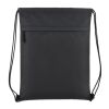 Sac à cordon en R-PET 600D enduit PU, dimensions 33 x 42 cm Noir | sans marquage | non disponible | non disponible