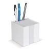 Bloc de papier 10x10x10cm FSC dans une boîte cubique avec compartiments Blanc | sans marquage | non disponible | non disponible | non disponible