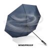 Emerantia 190T Pongee 23" Parapluie Stick Auto open Bleu foncé | sans marquage | non disponible | non disponible