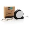 Porte-clés avec ruban de 1M en ABS RCS MeasureMate blanc | sans marquage | non disponible | non disponible
