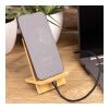Support téléphone en bambou FSC® dans une boîte kraft FSC® marron | sans marquage | non disponible | non disponible