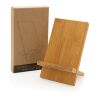 Support téléphone en bambou FSC® dans une boîte kraft FSC® marron | sans marquage | non disponible | non disponible
