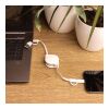 Cable 6 en 1 en TPE et plastique recyclé RCS blanc | sans marquage | non disponible | non disponible