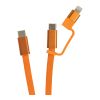 Câble magnétique 60W 2 en 1 Arc en PET RCS orange | sans marquage | non disponible | non disponible