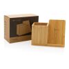 Chargeur sans fil 10W en bambou FSC® Calgary marron | sans marquage | non disponible | non disponible
