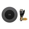 Chargeur sans fil 10W en aluminium recyclé RCS Terra gris | sans marquage | non disponible | non disponible
