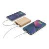 Batterie de secours 5000 mAh en bambou certifié FSC ® marron | sans marquage | non disponible | non disponible