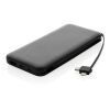 Powerbank 10.000 mAh en plastique RCS Lockhart noir | sans marquage | non disponible | non disponible