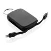 Porte-clés powerbank 2000mAh et câbles intégrés Nexo RCS noir | sans marquage | non disponible | non disponible