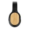 Casque sans fil pliable en bambou RCS et FSC® Elite noir | sans marquage | non disponible | non disponible