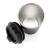 Mug 350ml à double paroi en PP recyclé RCS Java noir | sans marquage | non disponible | non disponible