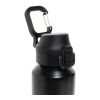 Bouteille de sport 600ML en acier recyclé RCS Via noir | sans marquage | non disponible | non disponible