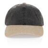 Casquette bicolore BEAU AWARE™ lavée à 6 panneaux en sergé d noir | sans marquage | non disponible | non disponible | non disponible