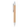 Stylo à bille écoresponsable-recyclé en fibre de paille et liège bleu | sans marquage | non disponible | non disponible