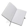 Carnet A5 à couverture rigide en cuir recyclé gris clair | sans marquage | non disponible | non disponible