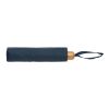 Mini parapluie 20.5" rPET 190T poignée bambou Impact AWARE™ bleu marine | sans marquage | non disponible | non disponible