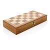 Jeu d'échecs pliable en bois FSC® marron | sans marquage | non disponible | non disponible