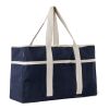 VINGA Sac de plage en toile recyclée AWARE™ Volonne bleu-blanc cassé | sans marquage | non disponible | non disponible | non disponible