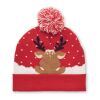 Bonnet à pompon tricoté rouge | sans marquage | non disponible | non disponible | non disponible