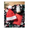 Bonnet de Noël avec revers en tricot rouge | sans marquage | non disponible | non disponible | non disponible