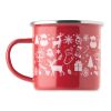 Mug de Noël en émail 300ml rouge