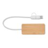 Hub USB 3 ports en bambou bois | sans marquage | non disponible | non disponible | non disponible