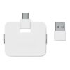 Hub USB 4 ports et câble 20cm blanc | sans marquage | non disponible | non disponible | non disponible