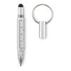 Porte-clés avec stylo à bille argent mate | sans marquage | non disponible | non disponible
