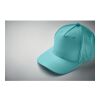 Casquette baseball à 5 pans turquoise | sans marquage | non disponible | non disponible | non disponible