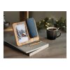 Cadre acacia et chargeur 15W bois