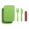 Boîte à lunch avec couverts lime | sans marquage | non disponible | non disponible | non disponible