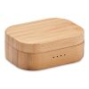 TWS earbuds in bamboo case bois | sans marquage | non disponible | non disponible | non disponible
