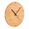 Round shape bamboo wall clock bois | sans marquage | non disponible | non disponible