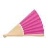Éventail en bambou fuchsia