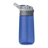 Bouteille de sport avec paille et poignée - 450 ml bleu transparent | sans marquage | non disponible | non disponible | non disponible