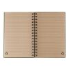 Carnet à spirale en matériau recyclé Caleb vert | sans marquage | non disponible | non disponible