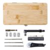 Boîte à outils de 27 pièces en bambou Elmar marron | sans marquage | non disponible | non disponible