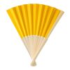 Eventail en bambou et papier Elio jaune | sans marquage | non disponible | non disponible