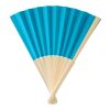 Eventail en bambou et papier Elio bleu clair | sans marquage | non disponible | non disponible