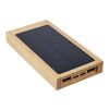 Power Bank solar de bambú Elz marron | sans marquage | non disponible | non disponible