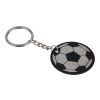 Porte-clés ballon de football en acier inoxydable recyclé Ciro noir | sans marquage