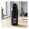 Gourde isotherme de 800 ml en acier inoxydable Katie noir | sans marquage | non disponible | non disponible