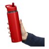 Gourde de 500 ml en acier inoxydable recyclé Zeno rouge | sans marquage | non disponible | non disponible