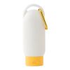 Crème solaire indice SPF 30 dans un flacon. blanc