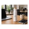Bouteille isotherme double paroi en acier inoxydable Christian blanc