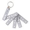 Porte-clés mètre-ruban pliable en plastique de 50cm blanc