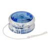 Yoyo lumineux en plastique translucide. bleu cobalt | sans marquage | non disponible | non disponible