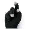 Gants munis de 3 embouts pour écran tactile. noir | sans marquage | non disponible | non disponible